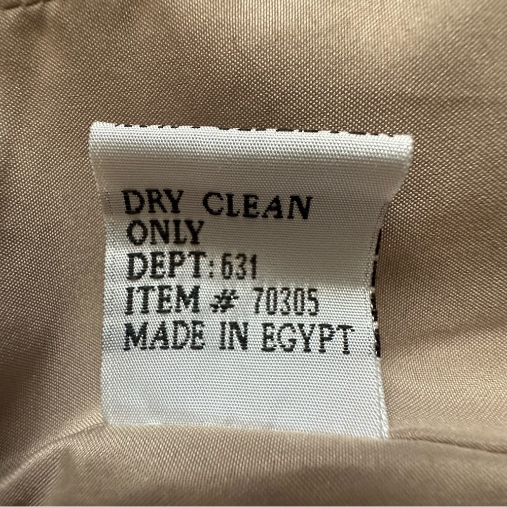 Vintage Executive Collection Women's 8P Cream Tan Plaid Double-Breasted Blazer - Picture 14 of 14